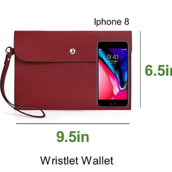 MICHAELA small purse Faux Leather wristlet - Picture 3 of 6